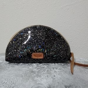 Black glitter Consuela medium bag